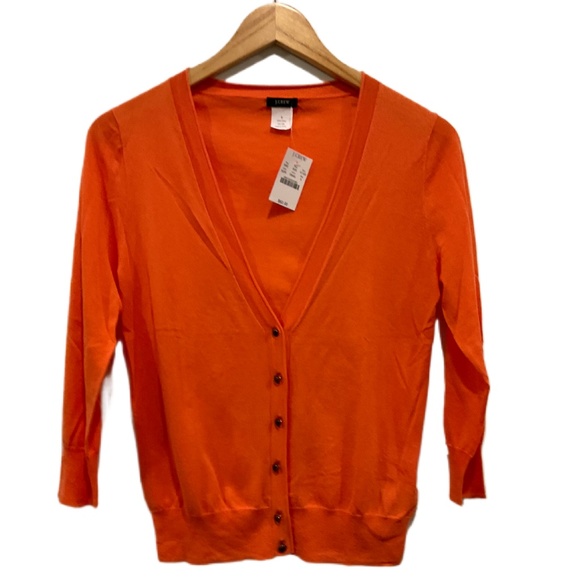 J. Crew Tops - J. CREW Orange Lightweight Top Size Small NWT